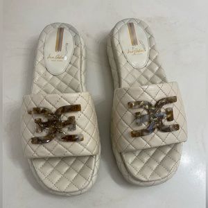 Beige, Sam Edelma Sandals , size 8 .